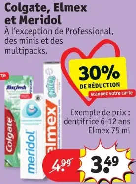 Offre: Colgate, Elmex et Meridol