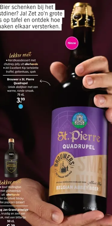 Aanbieding: St. Pierre Quadrupel Belgian Abbey Beer