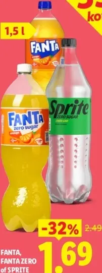 Aanbieding: Fanta, Fanta Zero of Sprite