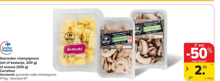 Promotie: Gesneden champignons