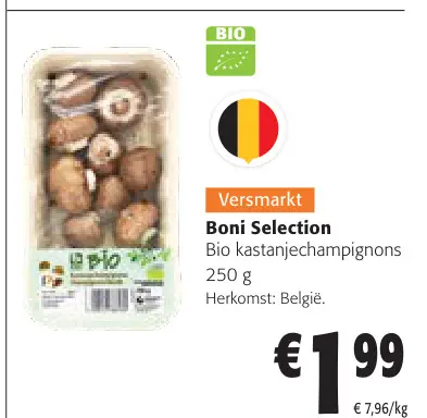 Promotie: Bio kastanjechampignons