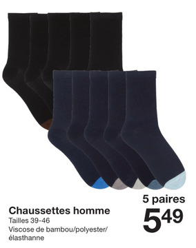 Offre: Chaussettes homme