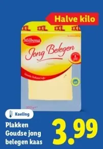 Aanbieding: Plakken Goudse jong belegen kaas