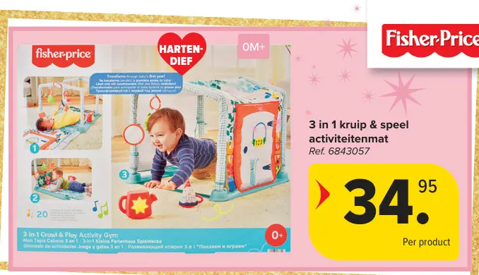 Aanbieding: 3 in 1 kruip & speel activiteitenmat