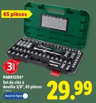 Offre: Set de clés à douille 3/8"