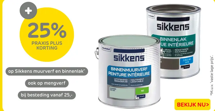 Aanbieding: Sikkens muurverf en binnenlak