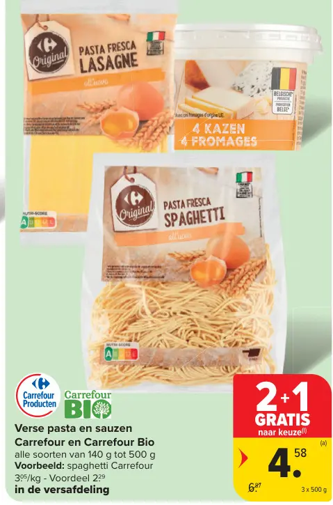 Promotie: Verse pasta en sauzen