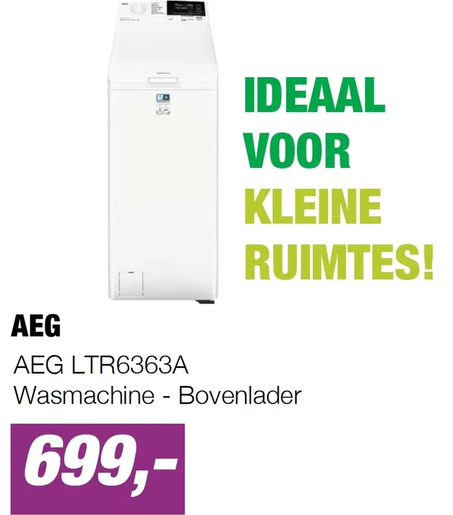 Aanbieding: AEG LTR6363A Wasmachine - Bovenlader