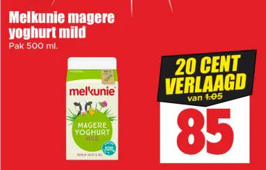 Aanbieding: Melkunie magere yoghurt mild