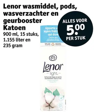 Aanbieding: Wasmiddel, pods, wasverzachter en geurbooster Katoen