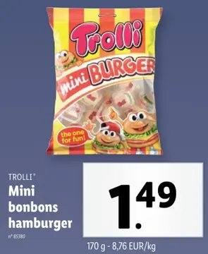 Offre: Mini bonbons hamburger