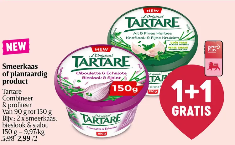 Promotie: Smeerkaas of plantaardig product
