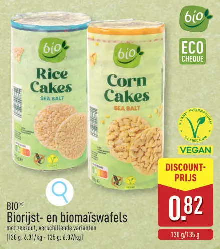 Promotie: Biorijst- en biomaïswafels