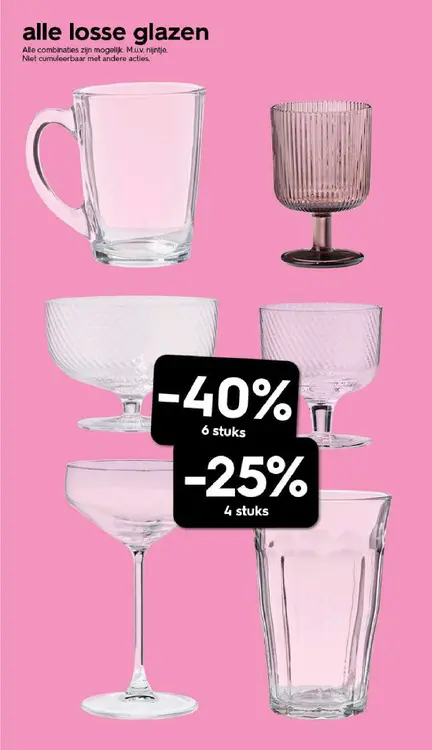 Promotie: Alle losse glazen