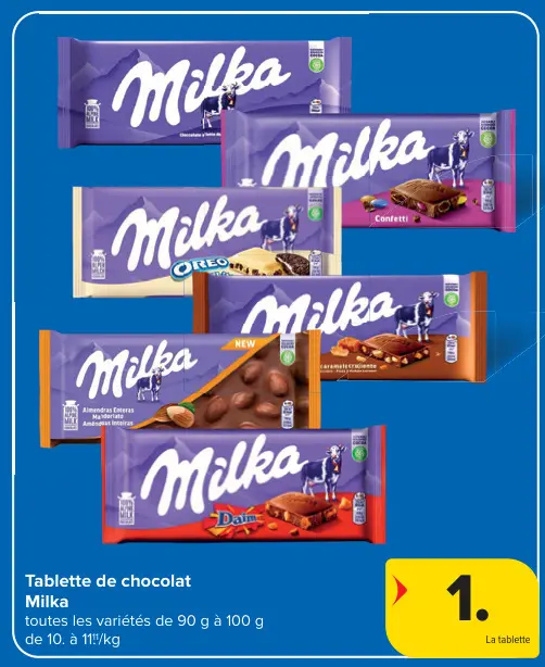 Offre: Tablette de chocolat