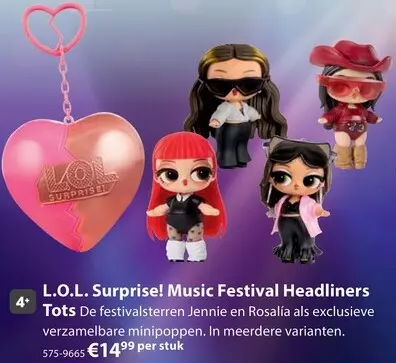 Aanbieding: Music Festival Headliners Tots