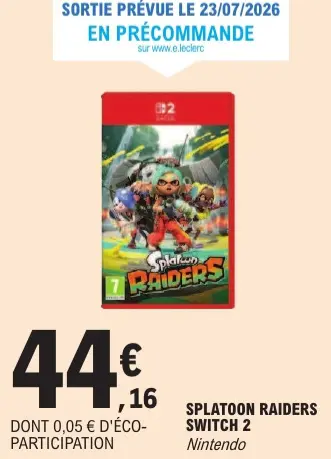 Offre: Splatoon raiders
