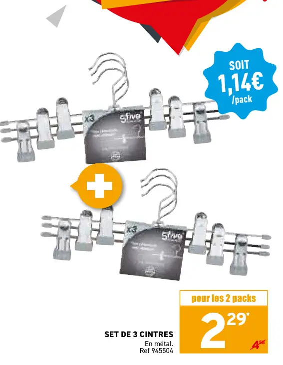 Offre: Set de 3 cintres
