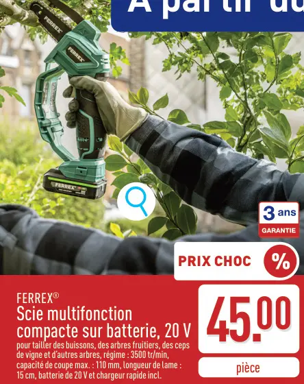 Offre: Scie multifonction compacte sur batterie, 20 V