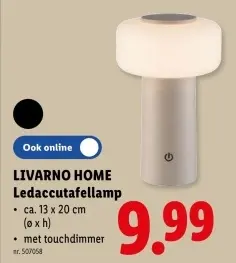 Promotie: Ledaccutafellamp