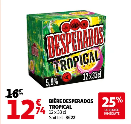 Offre: Bière DESPERADOS tropical