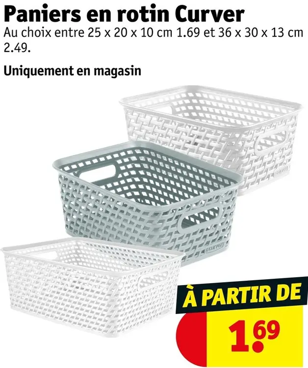 Offre: Paniers en rotin