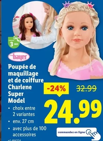 Offre: Set avec landau ou lit pour poupée