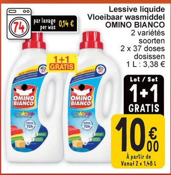 Offre: Lessive liquide Vloeibaar wasmiddel OMINO BIA