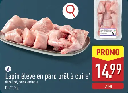 Offre: Lapin élevé en parc prêt à cuire