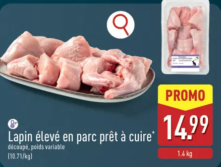 Offre: Lapin élevé en parc prêt à cuire