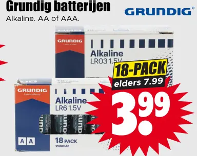 Aanbieding: Grundig batterijen