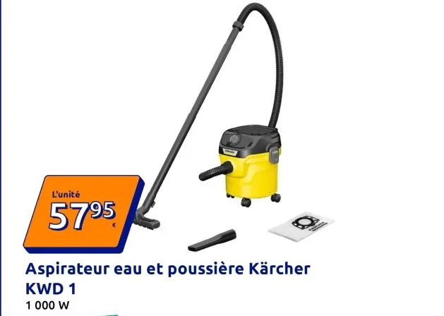 Offre: Aspirateur eau et poussière KWD 1