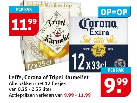 Aanbieding: Leffe, Corona of Tripel Karmeliet