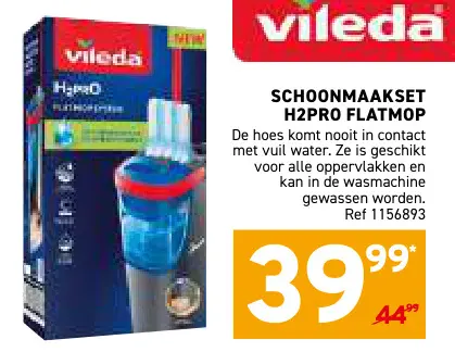 Promotie: Schoonmaakset h2pro flatmop
