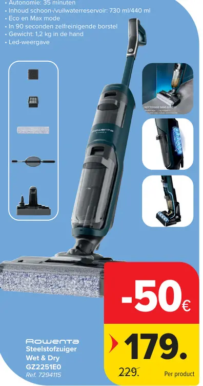 Promotie: Steelstofzuiger Wet & Dry GZ2251E0