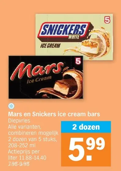 Promotie: Mars en Snickers ice cream bars
