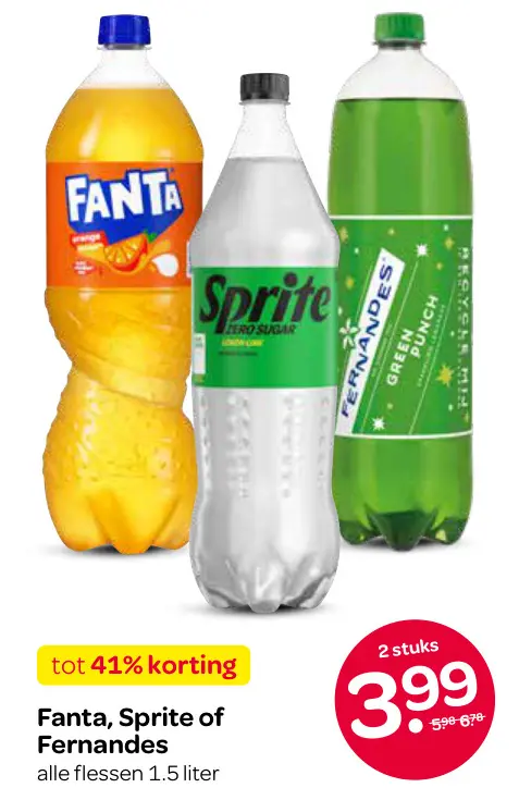 Aanbieding: Fanta, Sprite of Fernandes