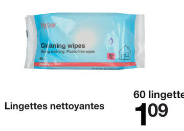 Offre: Lingettes nettoyantes