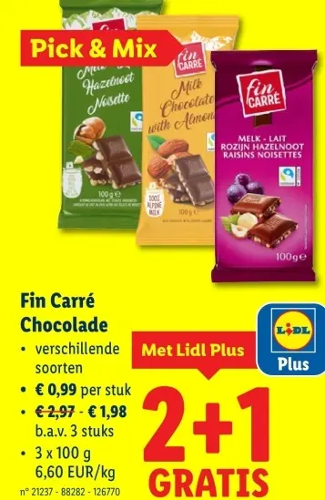 Aanbieding: Fin Carré Chocolade