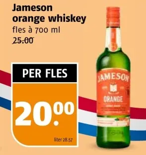 Aanbieding: Jameson orange whiskey