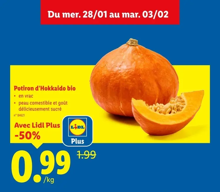 Offre: Potiron d'Hokkaido bio