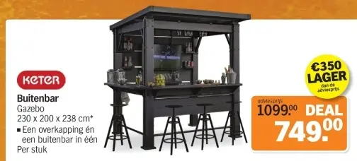 Aanbieding: Buitenbar Gazebo