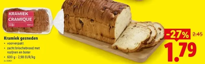 Promotie: Kramiek gesneden