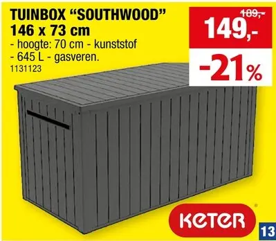 Promotie: Tuinbox "Southwood"