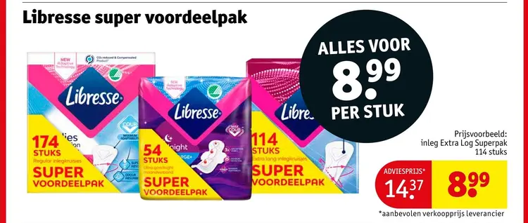 Aanbieding: Libresse super voordeelpak