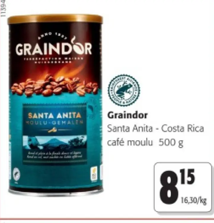 Offre: Graindor Santa Anita - Costa Rica café moulu