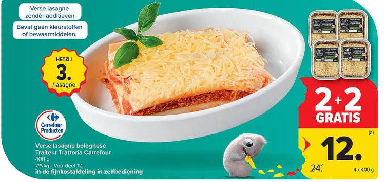 Promotie: Verse lasagne bolognese