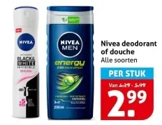 Aanbieding: Nivea deodorant of douche