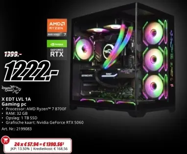 Promotie: X EDT LVL 1A Gaming pc