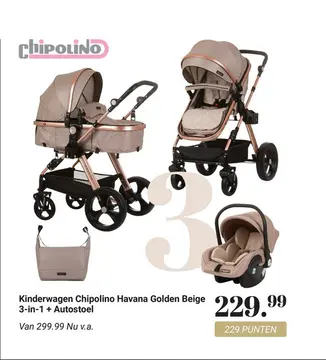 Aanbieding: Kinderwagen Chipolino Havana Golden Beige